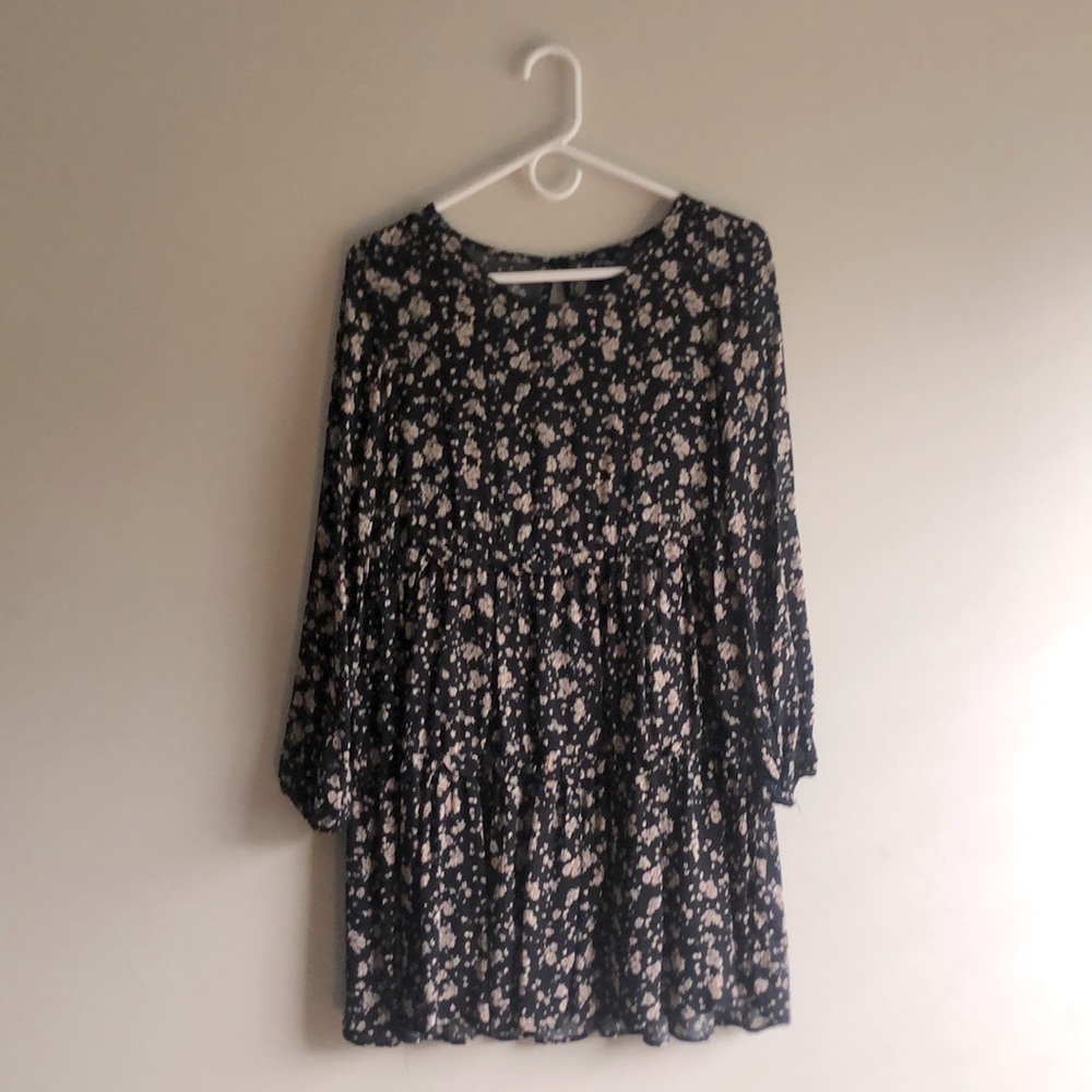 Art Class - Floral Long-Sleeved Dress